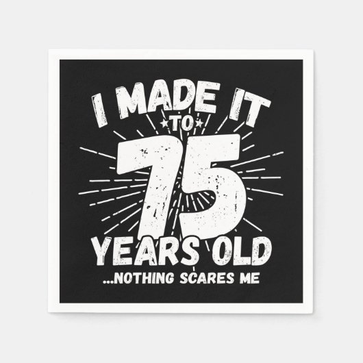 75 Jaar Oud Sarcastisch Meme Grappige 75e Verjaard Servet (Voorkant)
