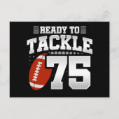 75 Jaar Oud Tackle Football Party 75e Verjaardag Briefkaart (Voorkant)