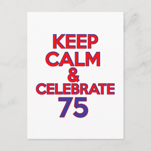 75 jaar oud verjaardagsontwerp briefkaart (Voorkant)