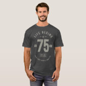 75 jaar oude bruistocht t-shirt (Voorkant volledig)