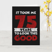 75 jaar oude dag maakte me er goed uit 75e verjaar kaart (Gele Bloem)