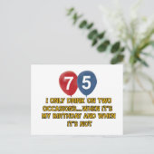 75 jaar oude design briefkaart (Staand voorkant)