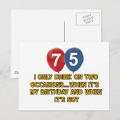 75 jaar oude design briefkaart (Voorkant / Achterkant)