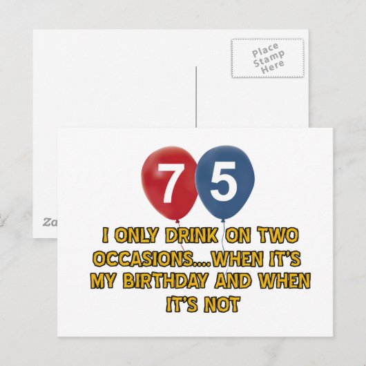 75 jaar oude design briefkaart (Voorkant / Achterkant)