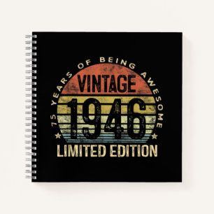 75 jaar oude geschenken 1946 Birthday Notitieboek
