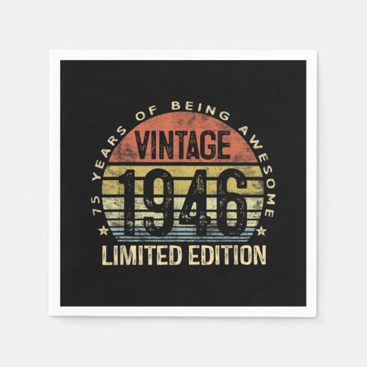 75 jaar oude geschenken  1946 Birthday Servet (Voorkant)