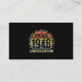 75 jaar oude geschenken  1946 Birthday Visitekaartje (Voorkant)