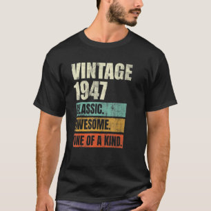 75 jaar oude Geweldige Vintage 1947 75e verjaardag T-shirt