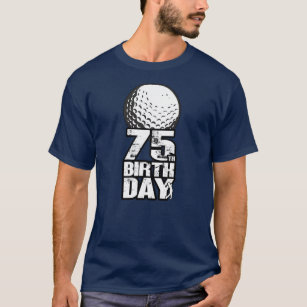 75 jaar oude Golfgolfer 75e verjaardag T-shirt