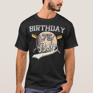 75 jaar oude honkbal 75e verjaardag t-shirt