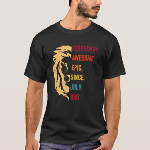 75 jaar oude legenda sinds juli 1947 75e verjaarda t-shirt