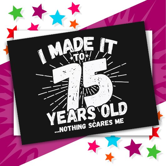 75 Jaar Oude Sarcastische Meme Grappige 75ste Verj Briefkaart