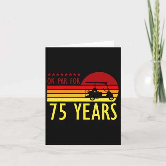 75 Jaar Oude Verjaardag Golf Turing Golfen 75ste B Kaart (Voorkant)