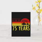 75 Jaar Oude Verjaardag Golf Turing Golfen 75ste B Kaart (Gele Bloem)