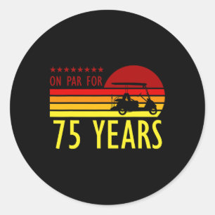 75 Jaar Oude Verjaardag Golf Turing Golfen 75ste B Ronde Sticker
