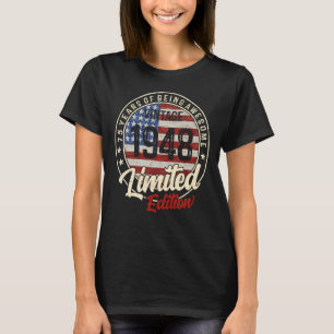 75 jaar oude Vintage 1948 75e verjaardag 1 T-shirt