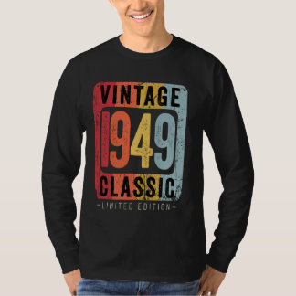 75 jaar oude Vintage 1949 75ste verjaardag T-shirt