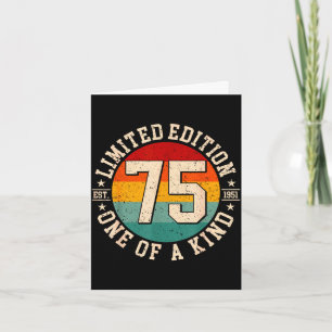 75 jaar oude vintage 1951 beperkte editie 75ste kaart