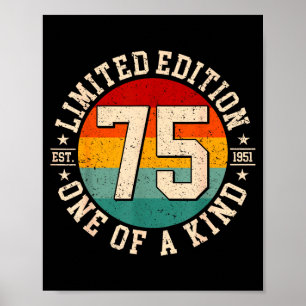 75 jaar oude vintage 1951 beperkte editie 75ste poster