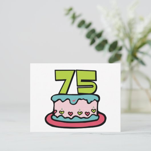 75 jaar oude vogelbeker briefkaart (Staand voorkant)