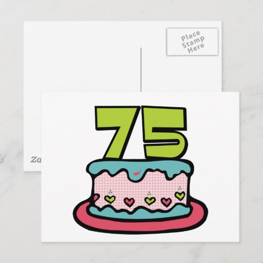 75 jaar oude vogelbeker briefkaart (Voorkant / Achterkant)