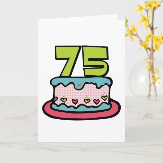 75 jaar oude vogelbeker kaart (Gele Bloem)