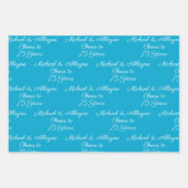 75 jaar Royal Blue 75th Jubileum Inpakpapier Vel (Voorkant 3)