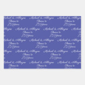 75 jaar roze lavendel 75ste Jubileum Inpakpapier Vel (Voorkant 3)