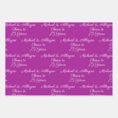 75 jaar Roze Magenta 75ste Jubileum Inpakpapier Vel (Voorkant 3)