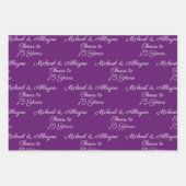 75 jaar Roze Magenta 75ste Jubileum Inpakpapier Vel (Voorkant 3)