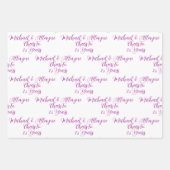 75 jaar Roze Magenta 75ste Jubileum Inpakpapier Vel (Voorkant 2)