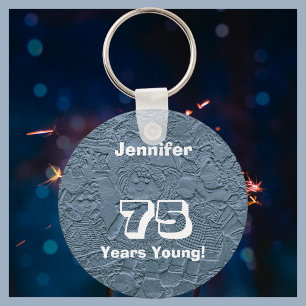 75 jaar Young Light Blue Rag Dolls Key chain Sleutelhanger