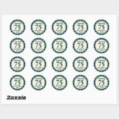 75-jarig jubileum ronde sticker (Vel)