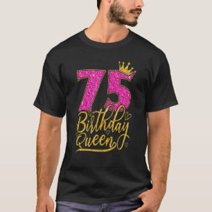 75-jarige 75e verjaardag koningin Diamond Crown Pi T-shirt