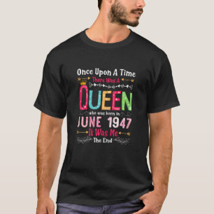 75-jarige meisjes 75e verjaardag koningin juni 194 t-shirt