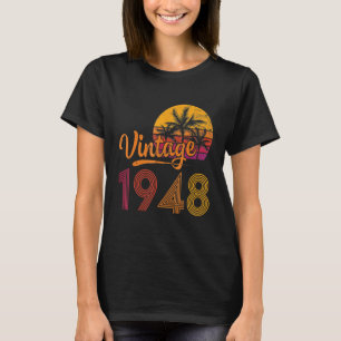 75-jarige Vintage geboren in 1948 75e verjaardag T-shirt