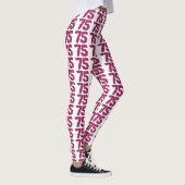 75 leggings 75e verjaardag schattige roze rozen (Rechts)
