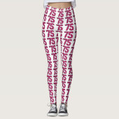 75 leggings 75e verjaardag schattige roze rozen (Voorkant)