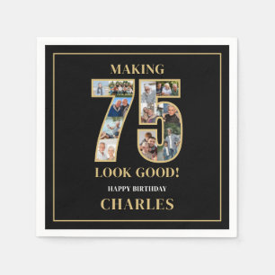 75 Lijken Goed Foto Collage 75ste Verjaardag Servet