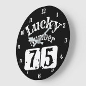 75 - Lucky Number 75 Luck Grote Klok (Hoek)