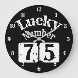 75 - Lucky Number 75 Luck Grote Klok