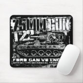 75 mm pistool T22 Muismat Mousepad (Met muis)
