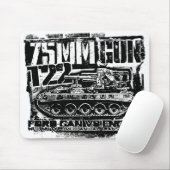 75 mm pistool T22 Muismat Mousepad (Met muis)