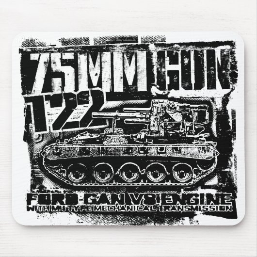 75 mm pistool T22 Muismat Mousepad (Voorkant)