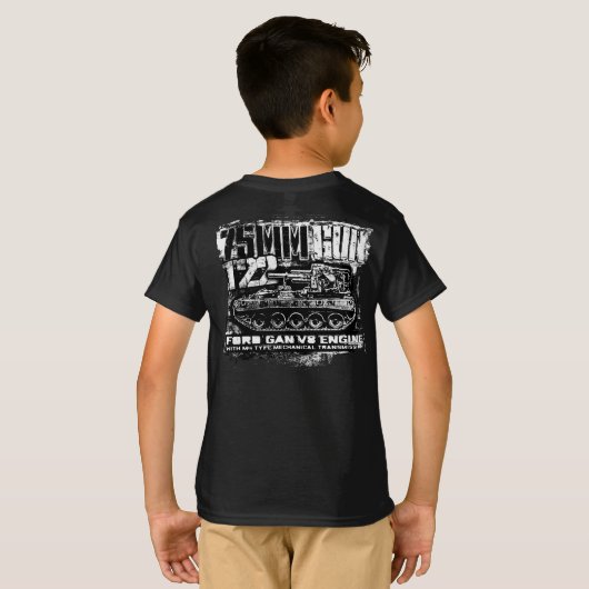75 mm pistool T22 T-Shirt T-Shirt (Achterkant volledig)