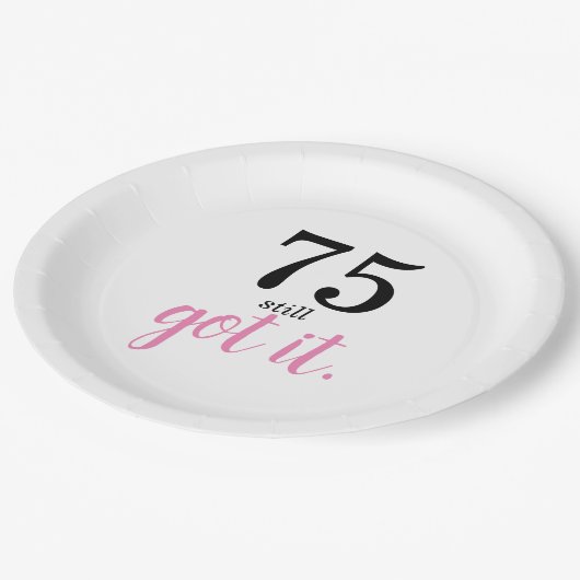 75 nog steeds 's avonds papieren bordje (Gekanteld)