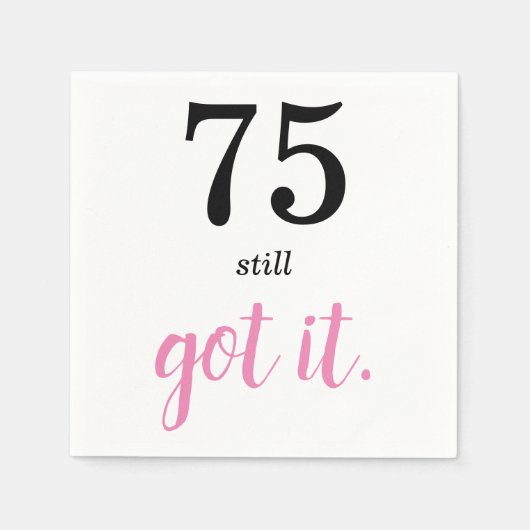 75 nog steeds 's avonds servet (Voorkant)