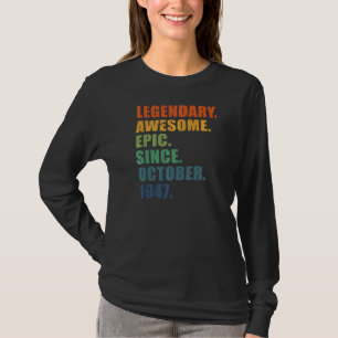 75 oktober 1947 Mannen en vrouwen 75 jaar Ann T-shirt