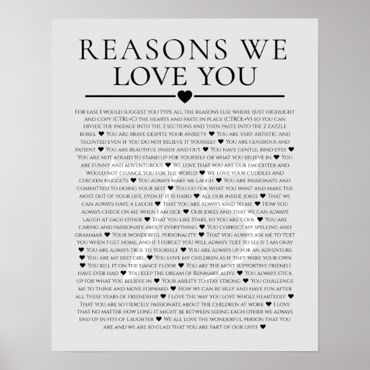 75 redenen waarom we van je houden 80ste 60ste ver poster (Voorkant)