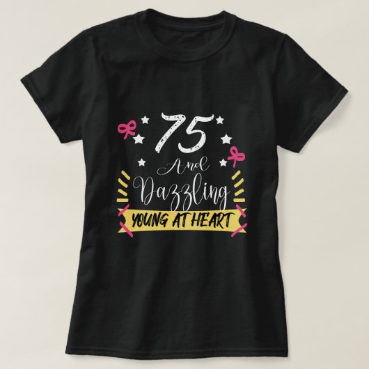 75 Verbluffende Verjaardag T-shirt (Design voorkant)
